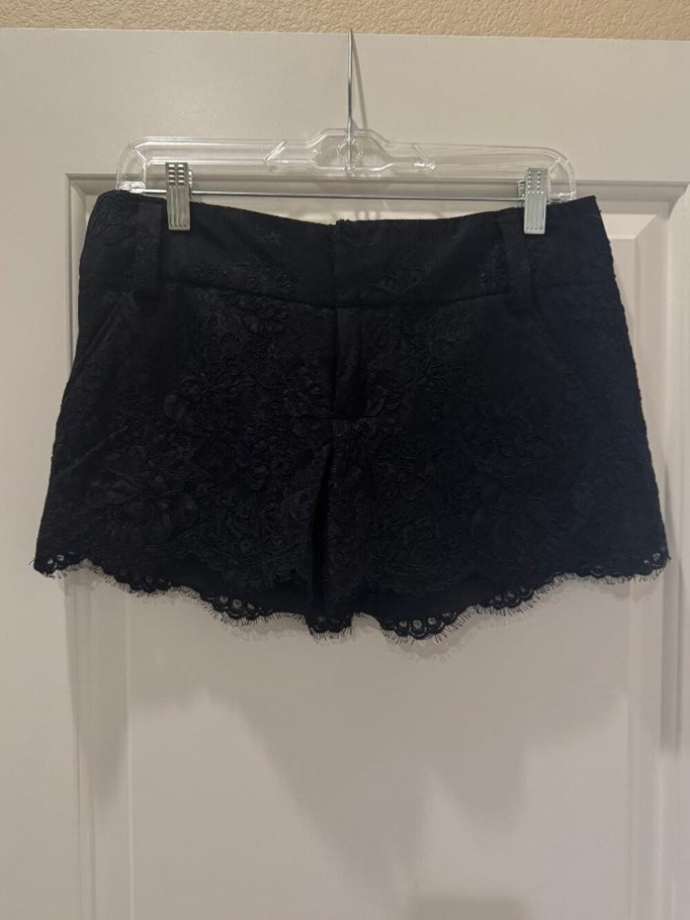 Alice + Olivia Black Lace Shorts